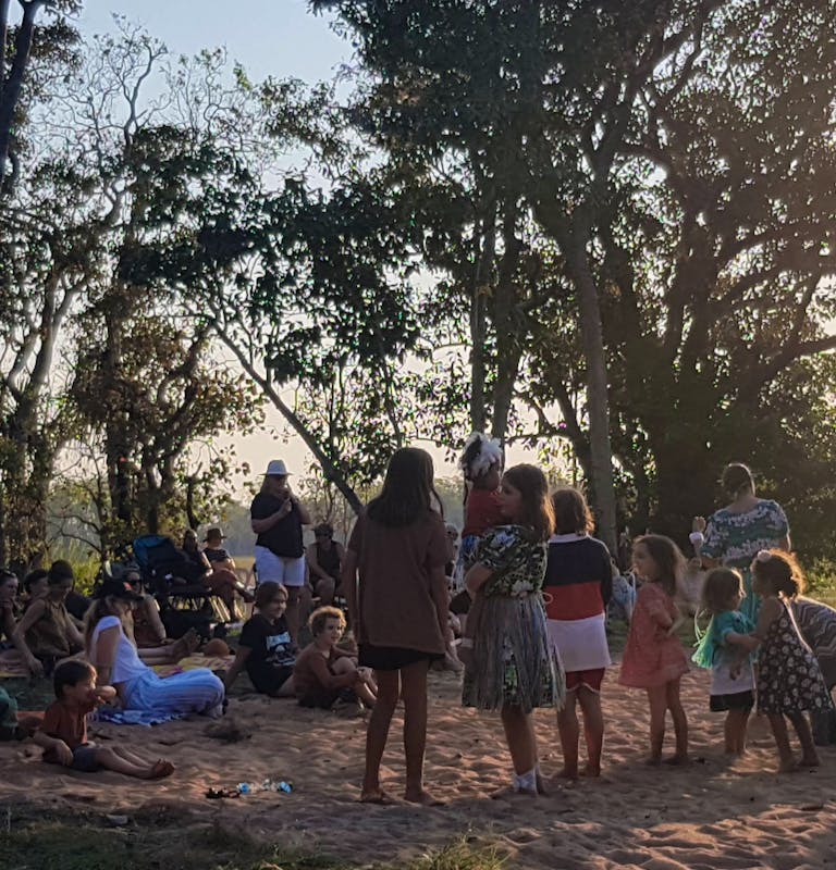 Upai Purri Dancing at Sunset